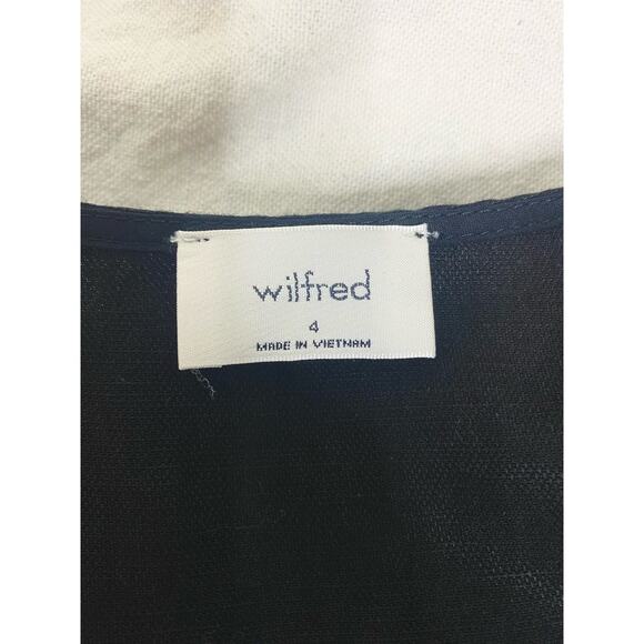 WILFRED Brax Linen Blend Black Wrap Cutout Jumpsuit US 4 - Picture 11 of 12